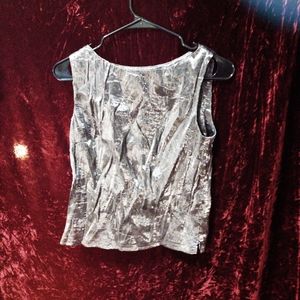 ✴️Silver•Foil Y2K Tank Top✴️